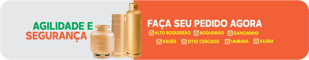 Faça seu pedido de gás no sitio cercado. 3 tipos de gás: p13, p20 e p45 e os bairros onde a empresa atente